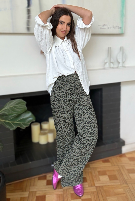 Sample Sale - Pantalón Leopard Green