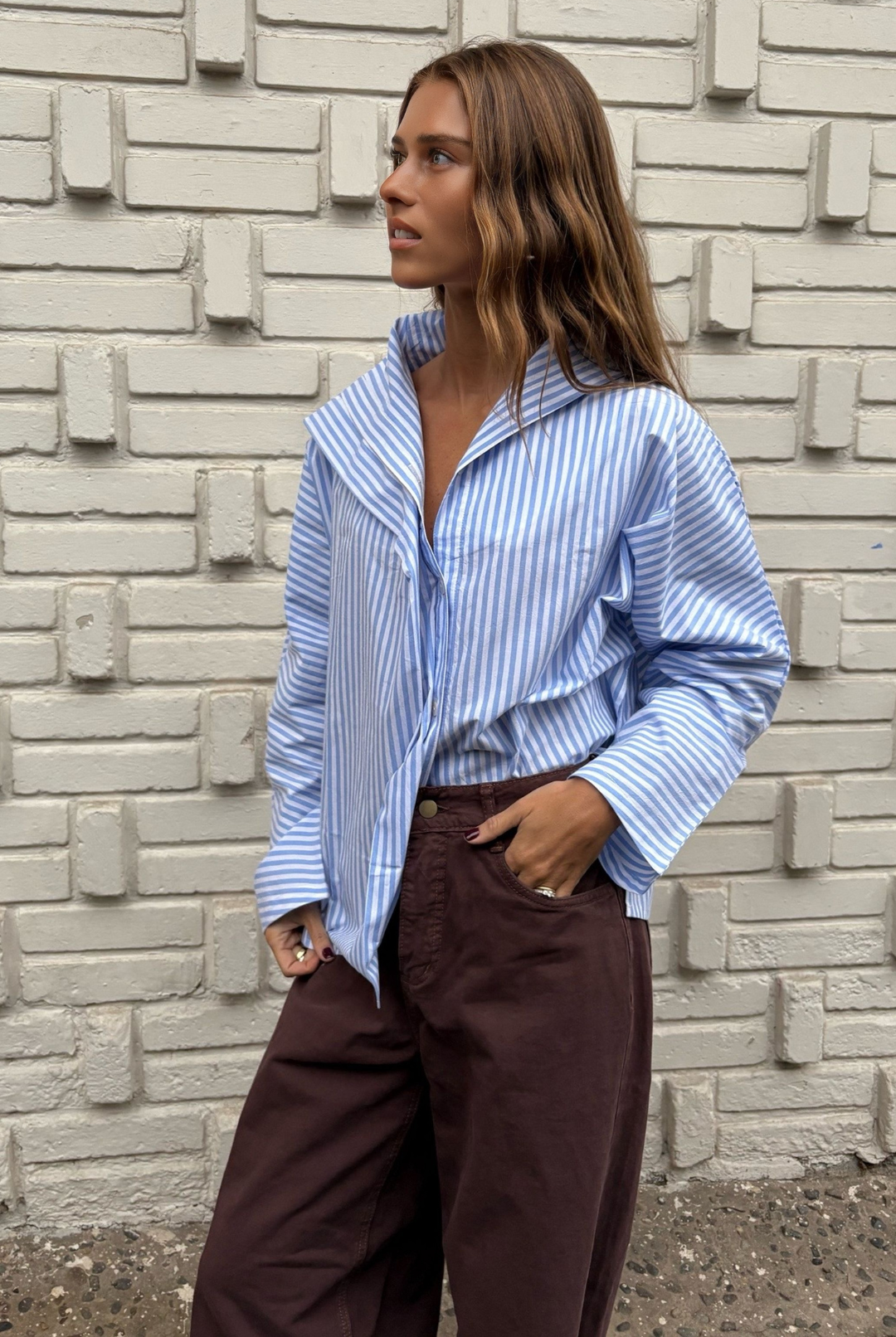 Blusa Grecia Rayas Blue