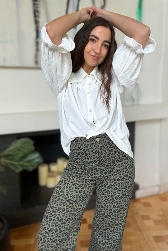 Sample Sale - Pantalón Leopard Green
