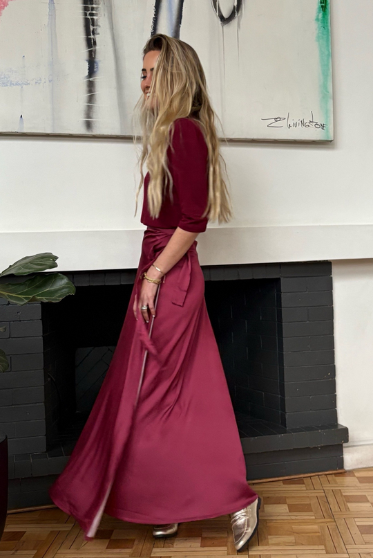 Pollera Envolvente Burgundy