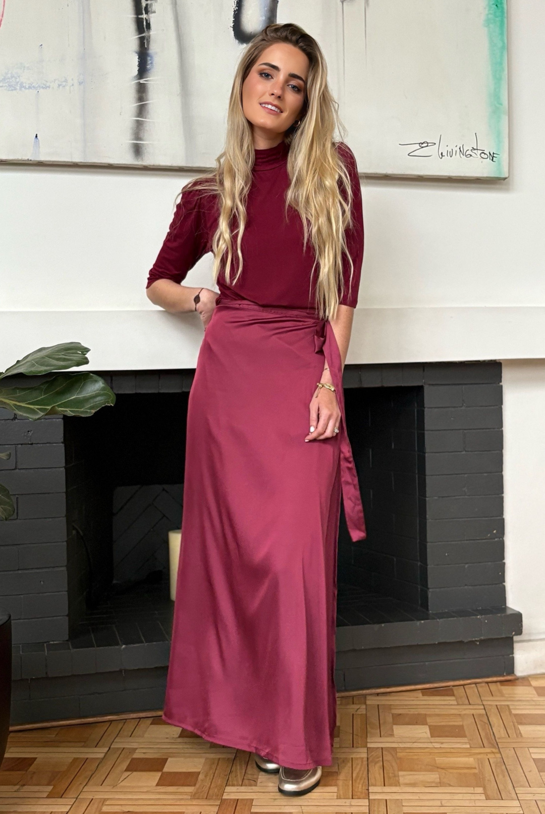 Pollera Envolvente Burgundy