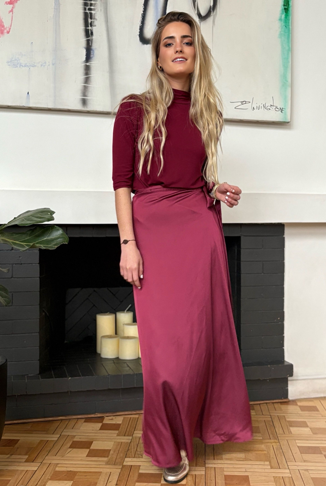Pollera Envolvente Burgundy