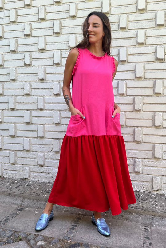 Vestido Italia Pink/Red