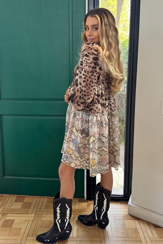 Vestido Sevilla Leopard Brown