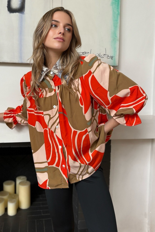 Blusa Rafaela Orange Forms