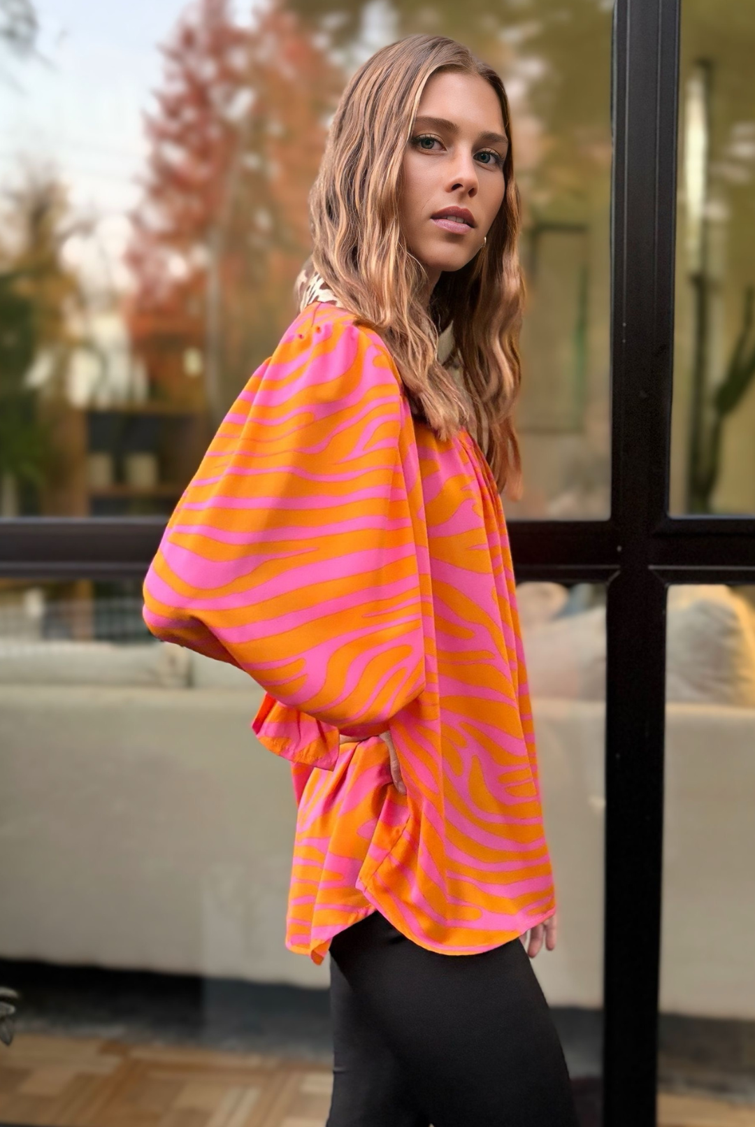 Blusa Rafaela Orange Tiger