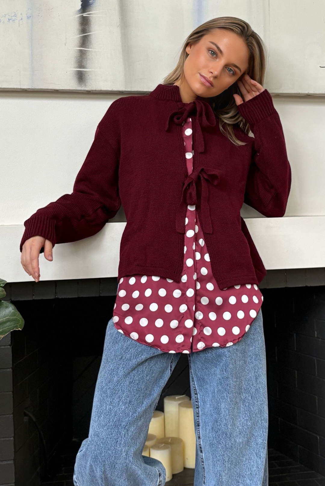 Chaleco Simone Burgundy