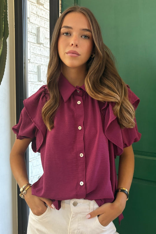Blusa Amanda Doble Vuelo MAGENTA
