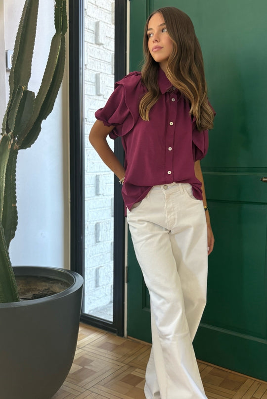 Blusa Amanda Doble Vuelo MAGENTA