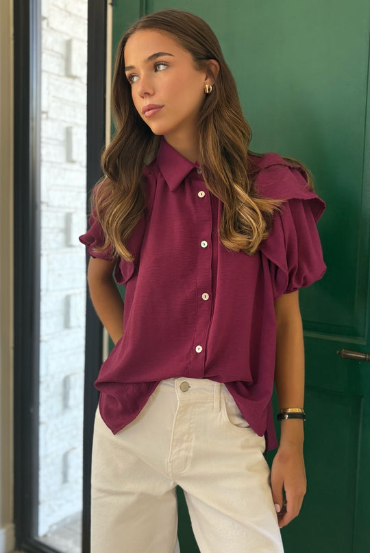 Blusa Amanda Doble Vuelo MAGENTA