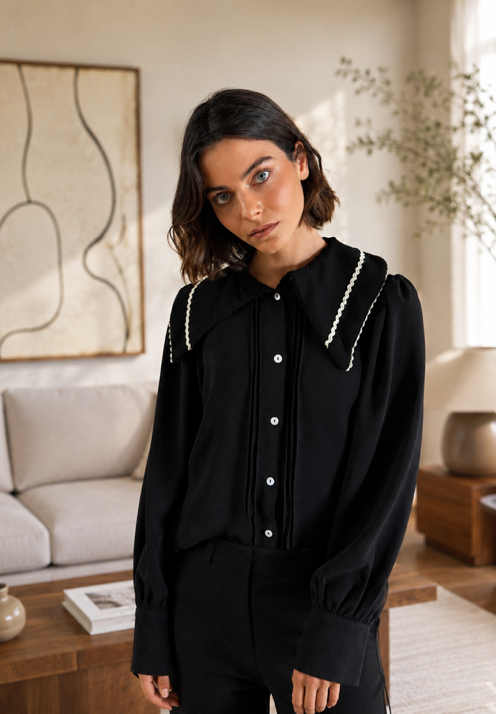Blusa Queen Elisa black