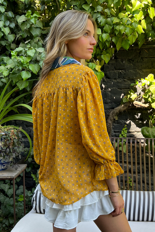 Blusa Rafaela Yellow Flowers