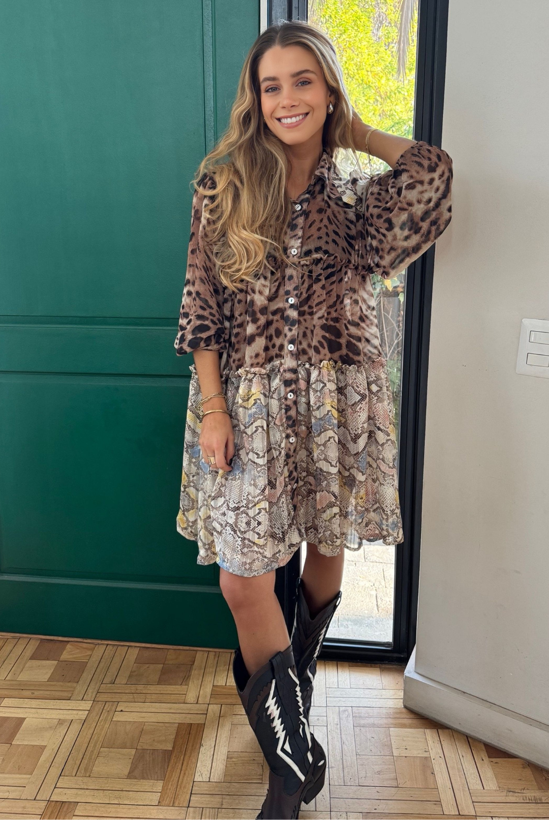 Vestido Sevilla Leopard Brown