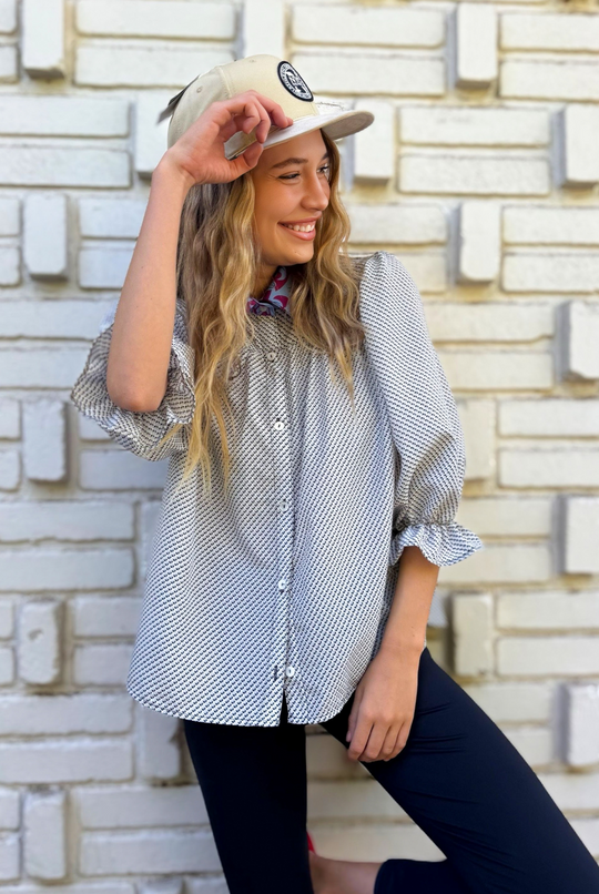 BLUSA RAFAELA WHITE/PURPLE