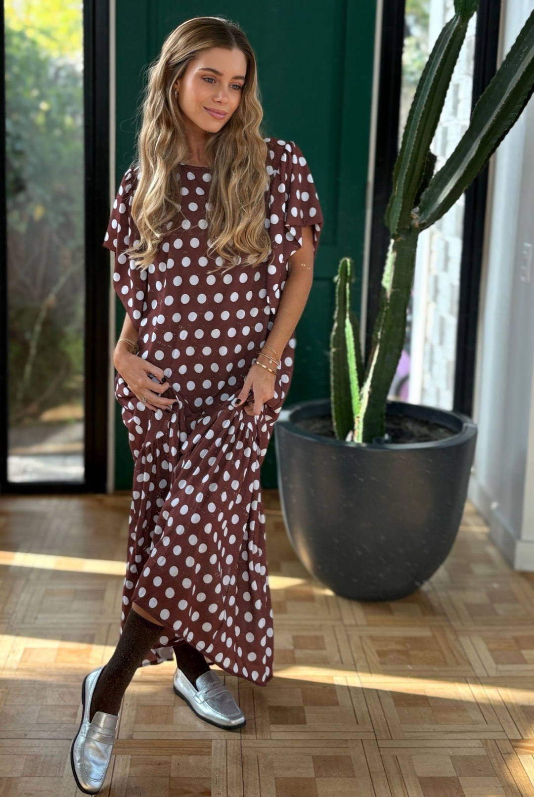 Vestido Nápoles Brown Circle