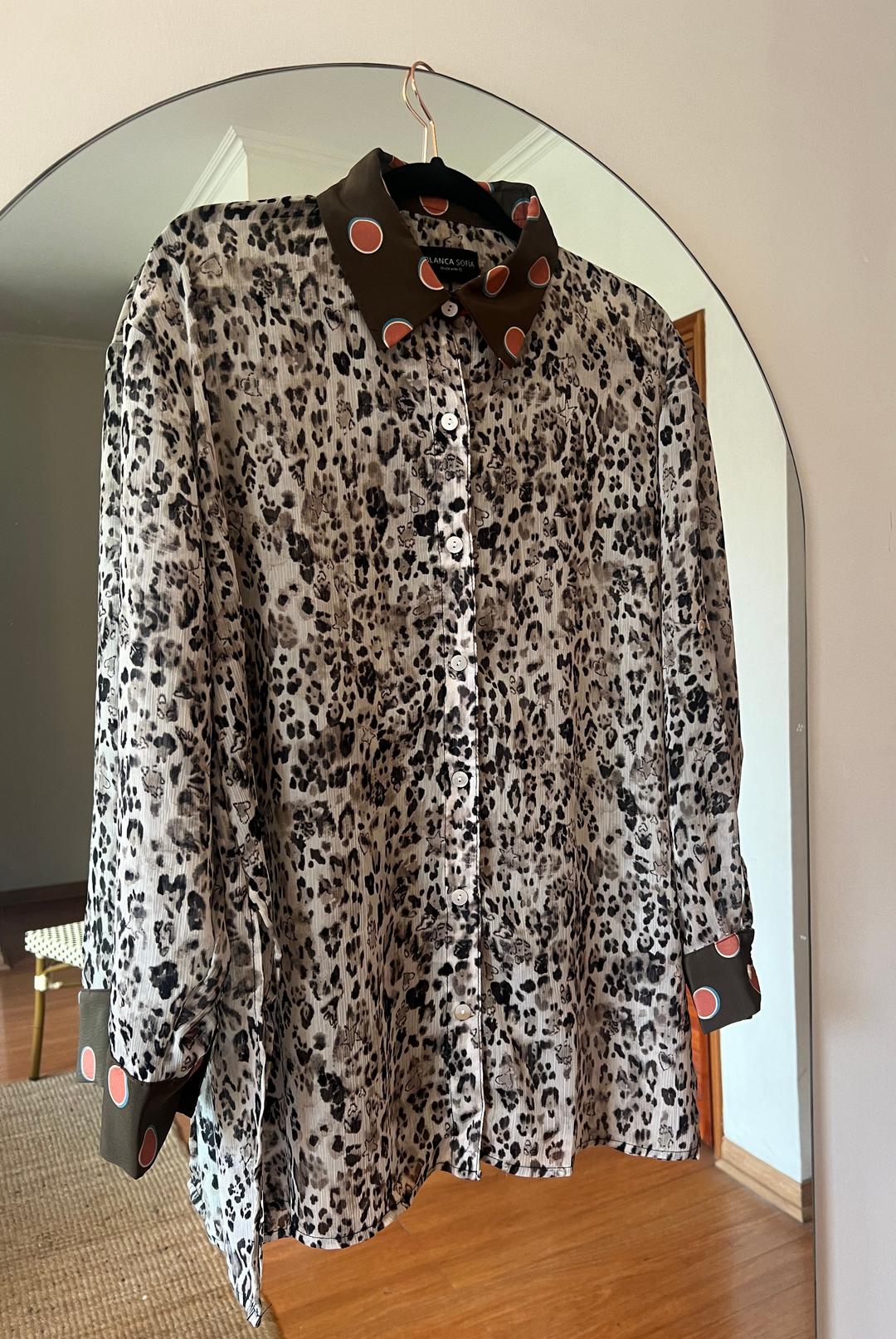 Blusa David Black Leopardo