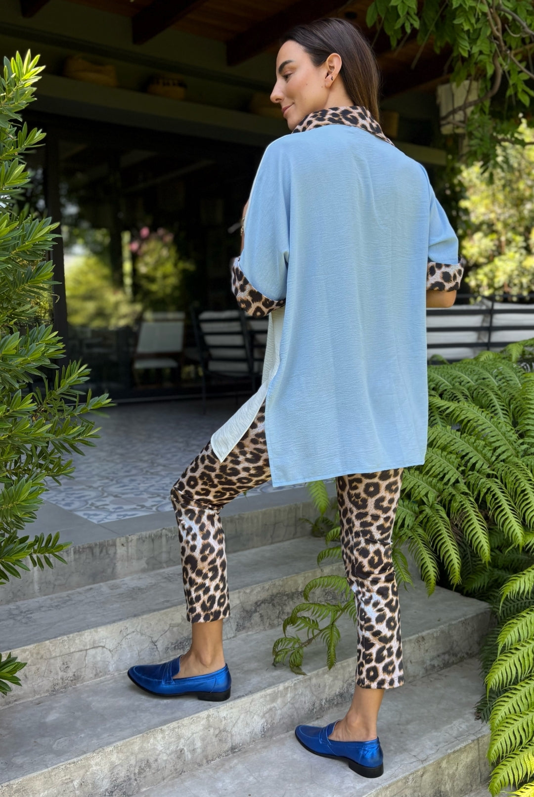 BLUSA ELOÍSE WHITE/SKY BLUE