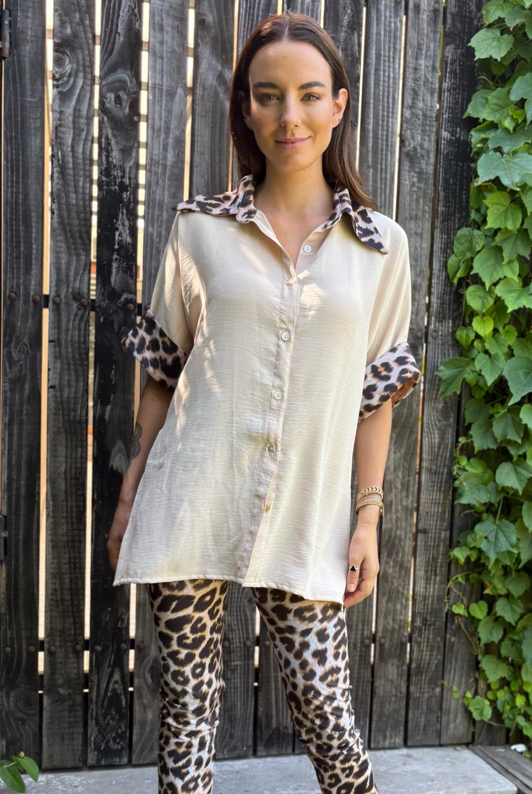 BLUSA ELOÍSE BEIGE/BROWN