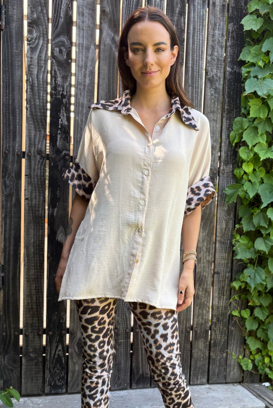 BLUSA ELOÍSE BEIGE/BROWN