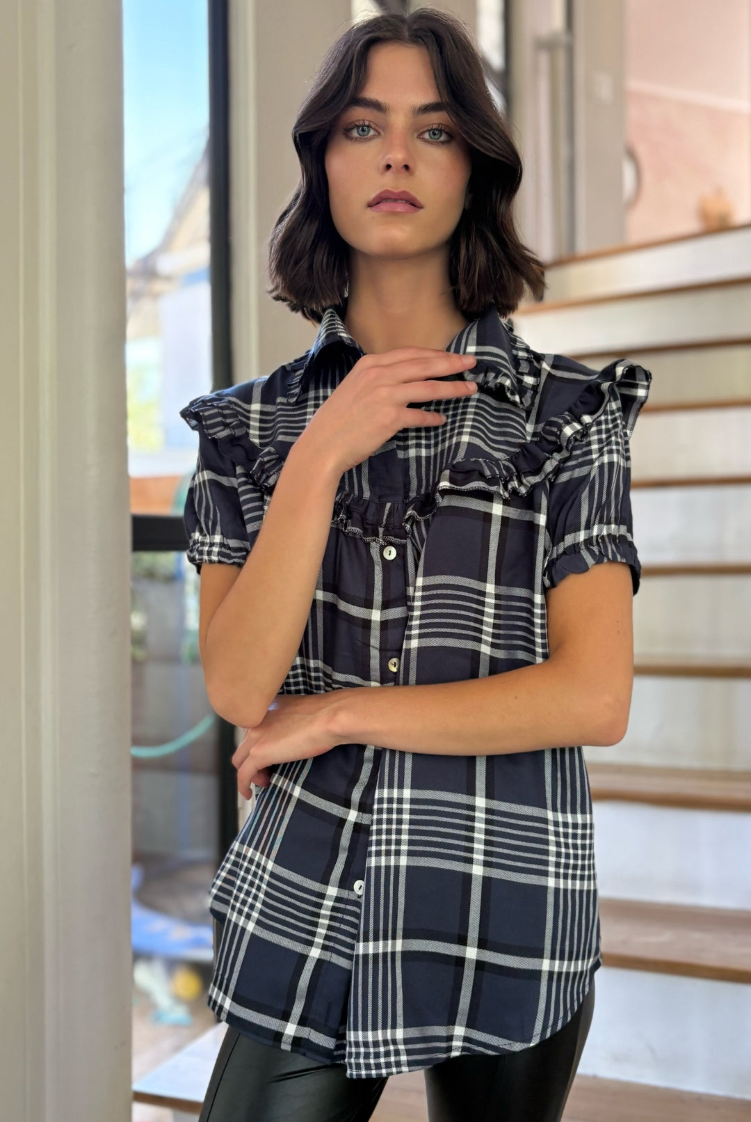 PRE VENTA Blusa Eleonor Cuadrille BLUE