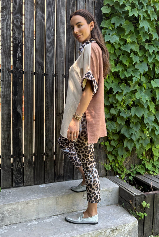 BLUSA ELOÍSE BEIGE/BROWN