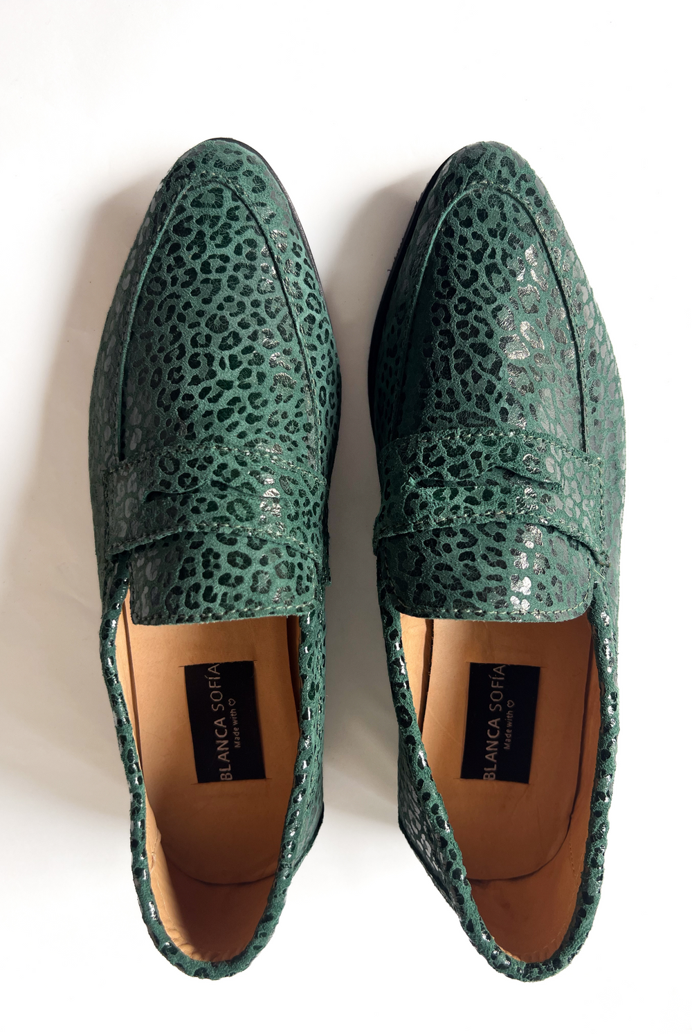 Mocasín Maia Leopard Green / Cuero