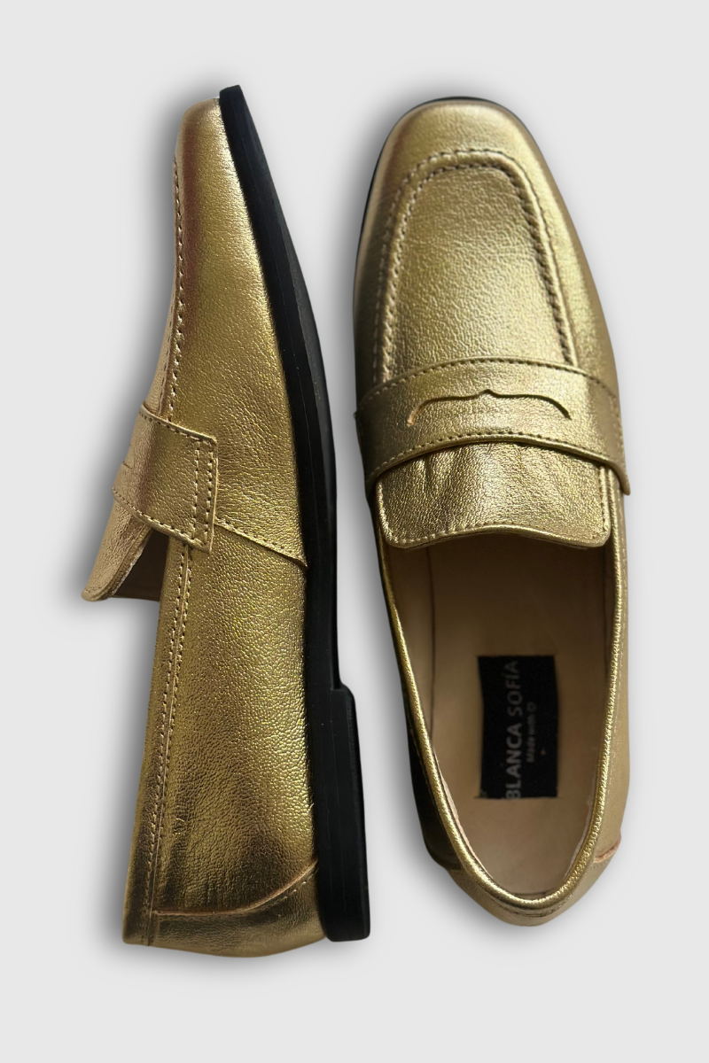 PRE VENTA Mocasín Walk Perfect Gold / Cuero