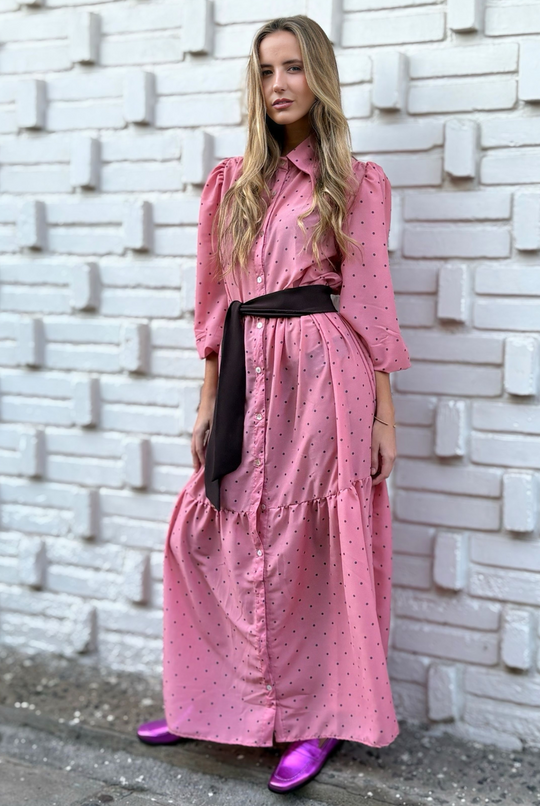Vestido Marbella Pink Circles