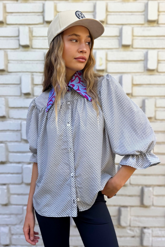 BLUSA RAFAELA WHITE/PURPLE