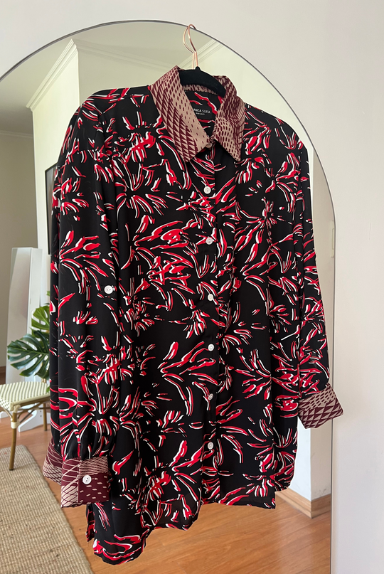 Blusa David Flowers Red