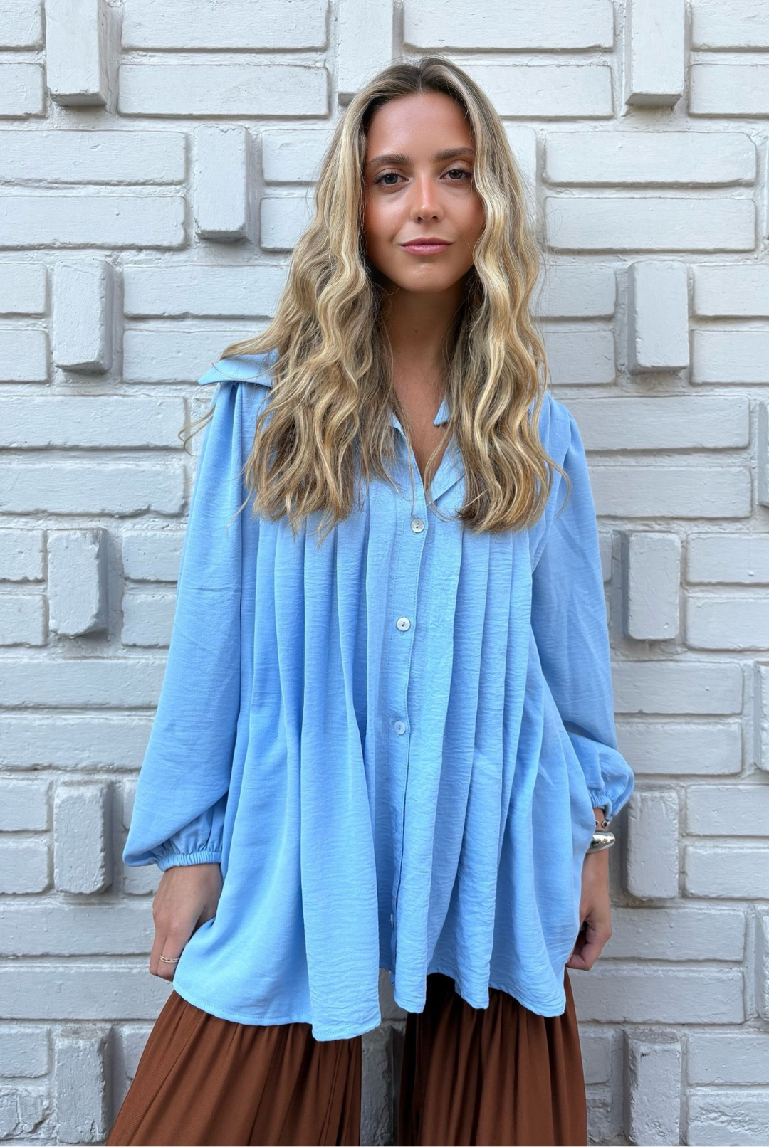 Blusa Gardenia Sky Blue