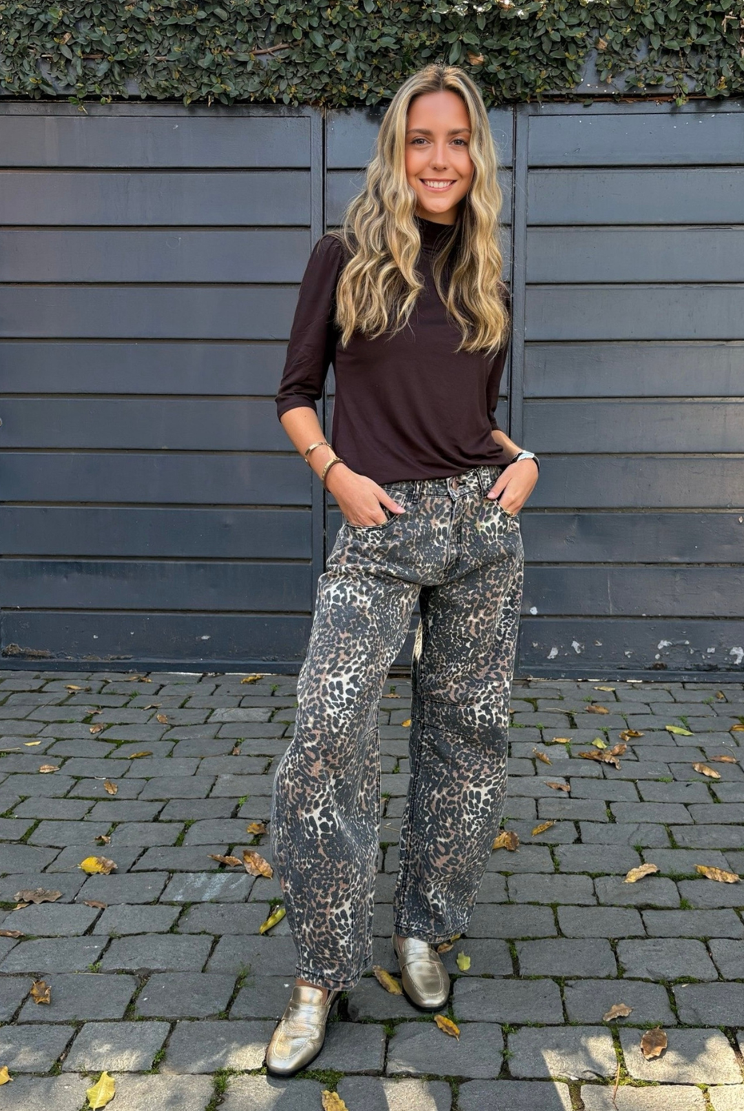 PRE VENTA JEANS BARREL LEOPARD