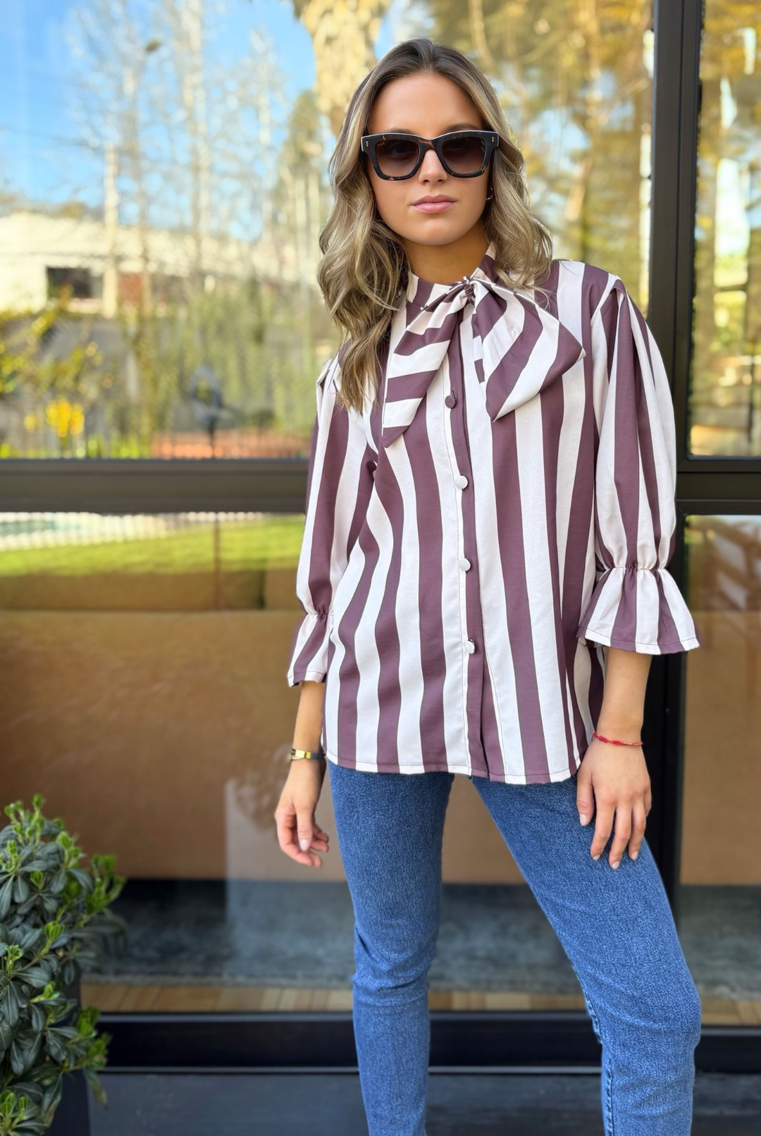 PRE VENTA BLUSA SANTORINI BROWN