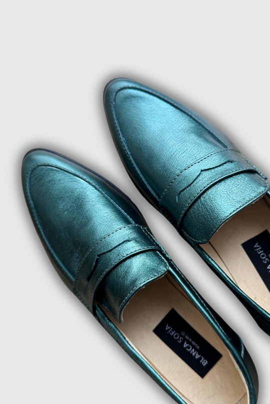 Mocasín Maia Dark Green / Cuero
