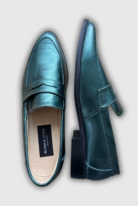 Mocasín Maia Dark Green / Cuero