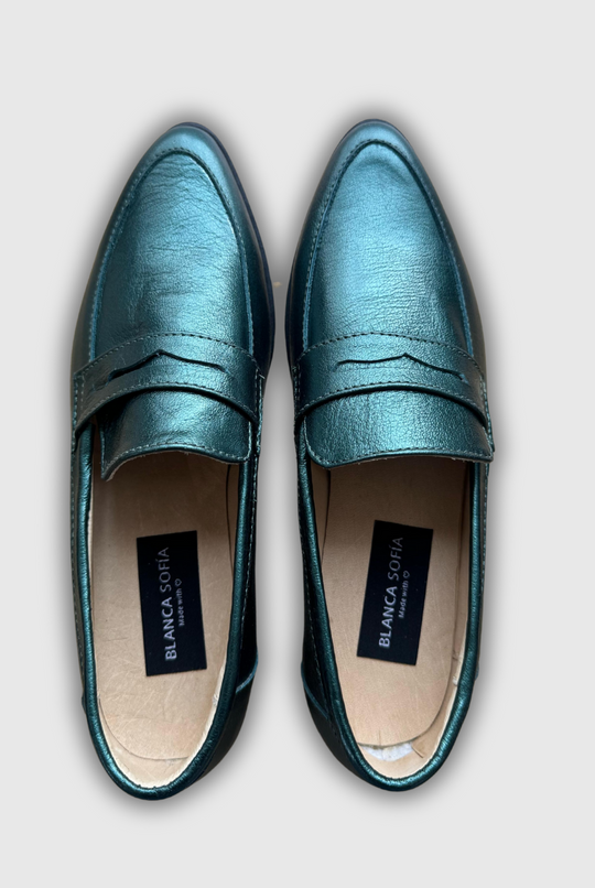 Mocasín Maia Dark Green / Cuero