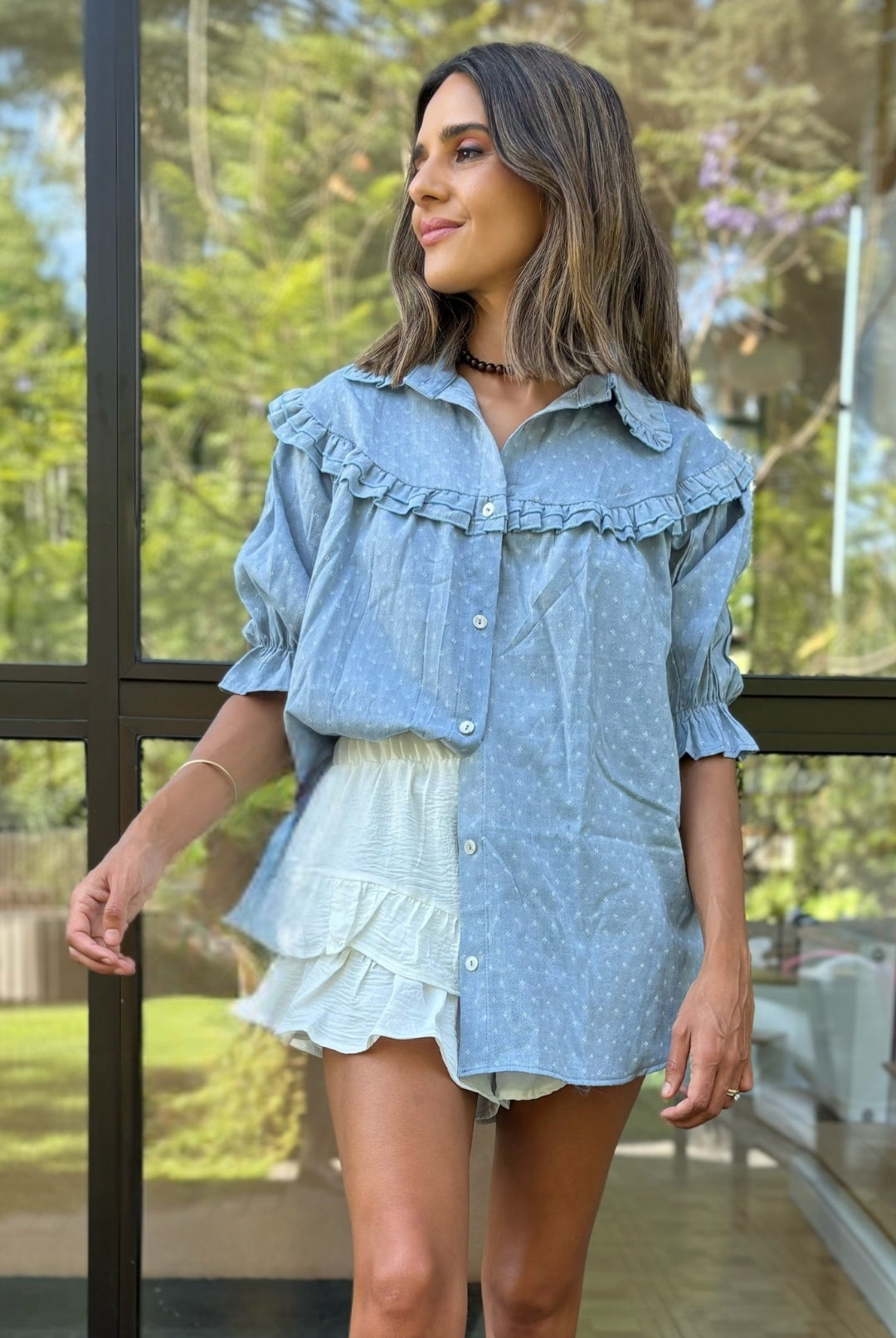 Blusa Budapest Manga Ajustable GREY