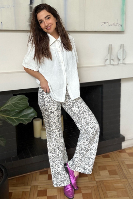 Sample Sale - Pantalón Leopard White