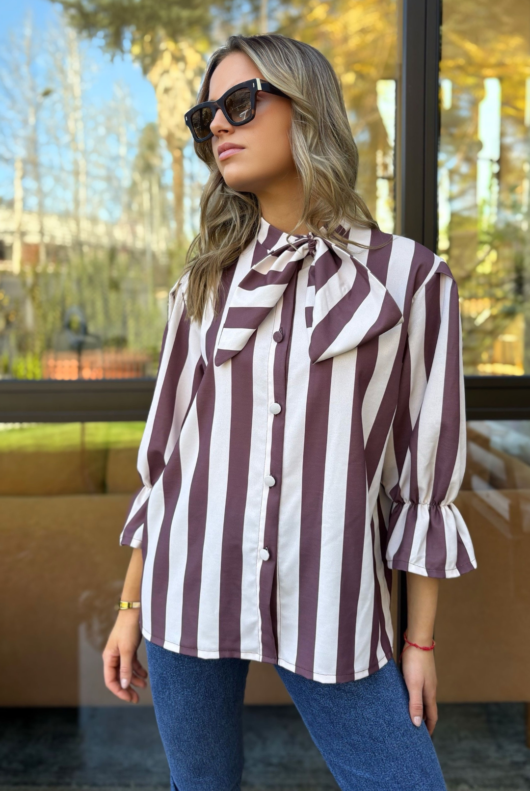 PRE VENTA BLUSA SANTORINI BROWN