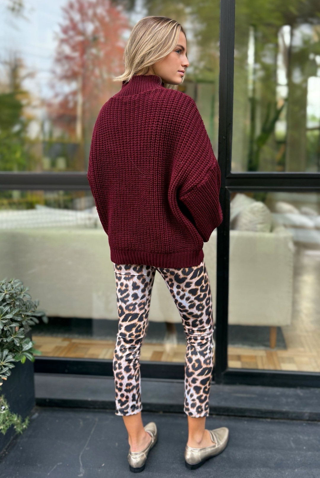 Sweater Blanca Sofía Burgundy