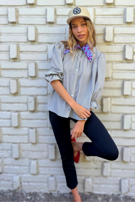 BLUSA RAFAELA WHITE/PURPLE