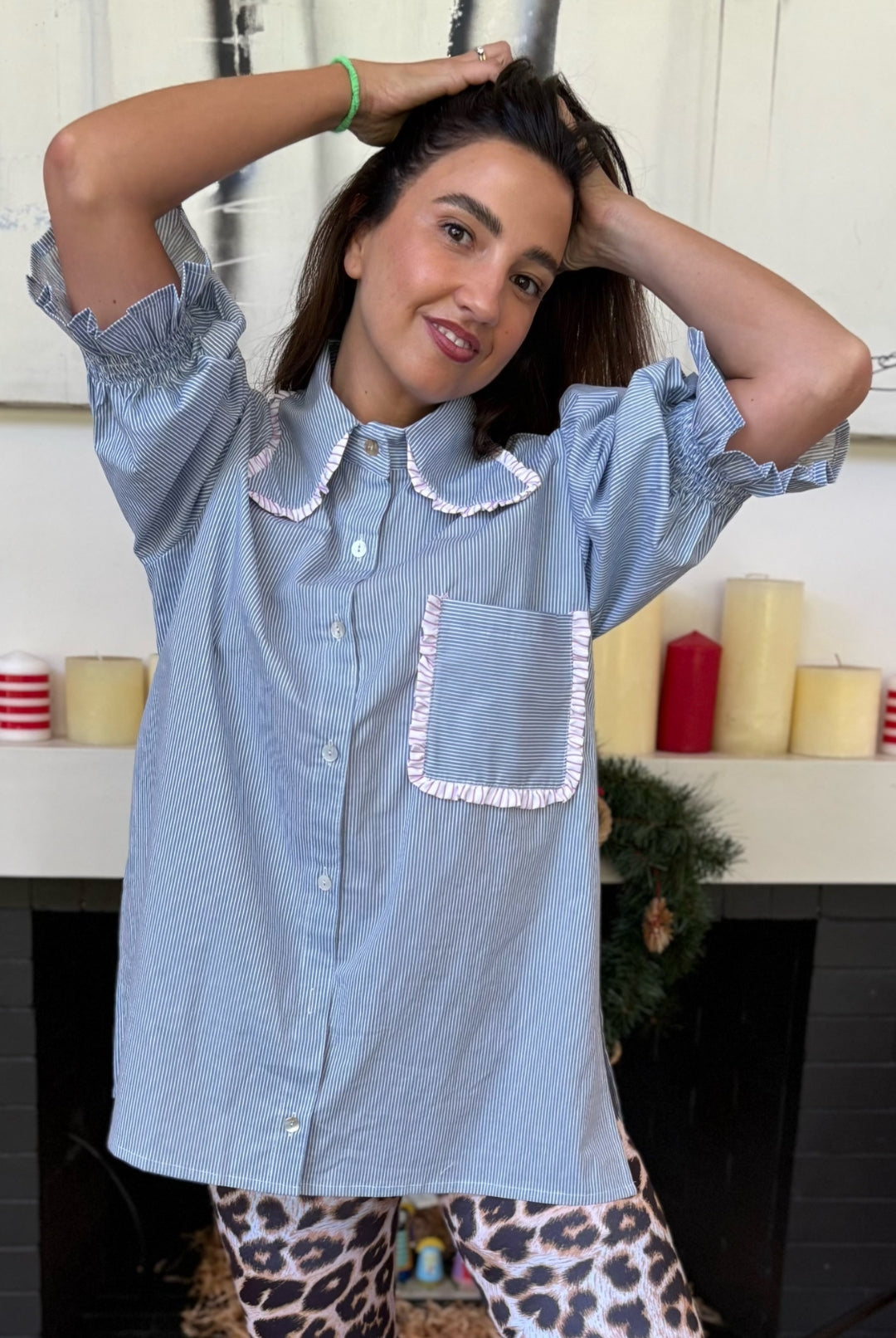 Blusa Málaga Rayas SKY BLUE