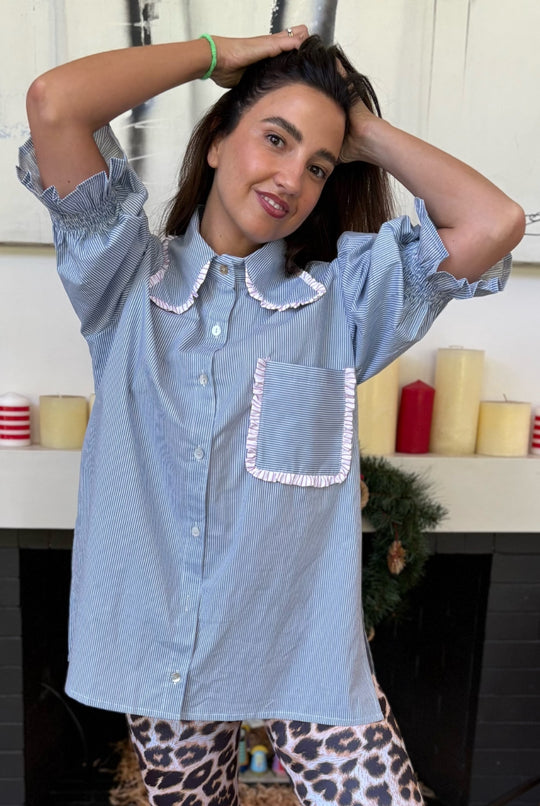 Blusa Málaga Rayas SKY BLUE