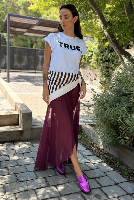 Pollera Merlot Burgundy