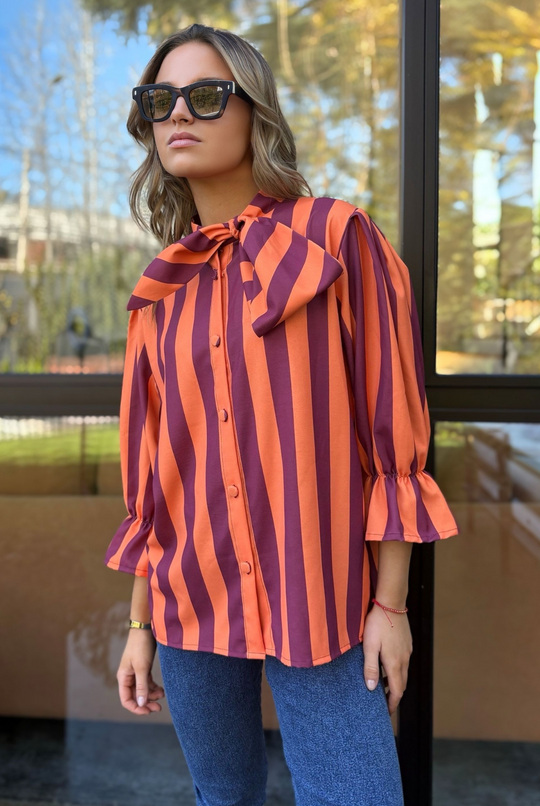 PRE VENTA BLUSA SANTORINI ORANGE