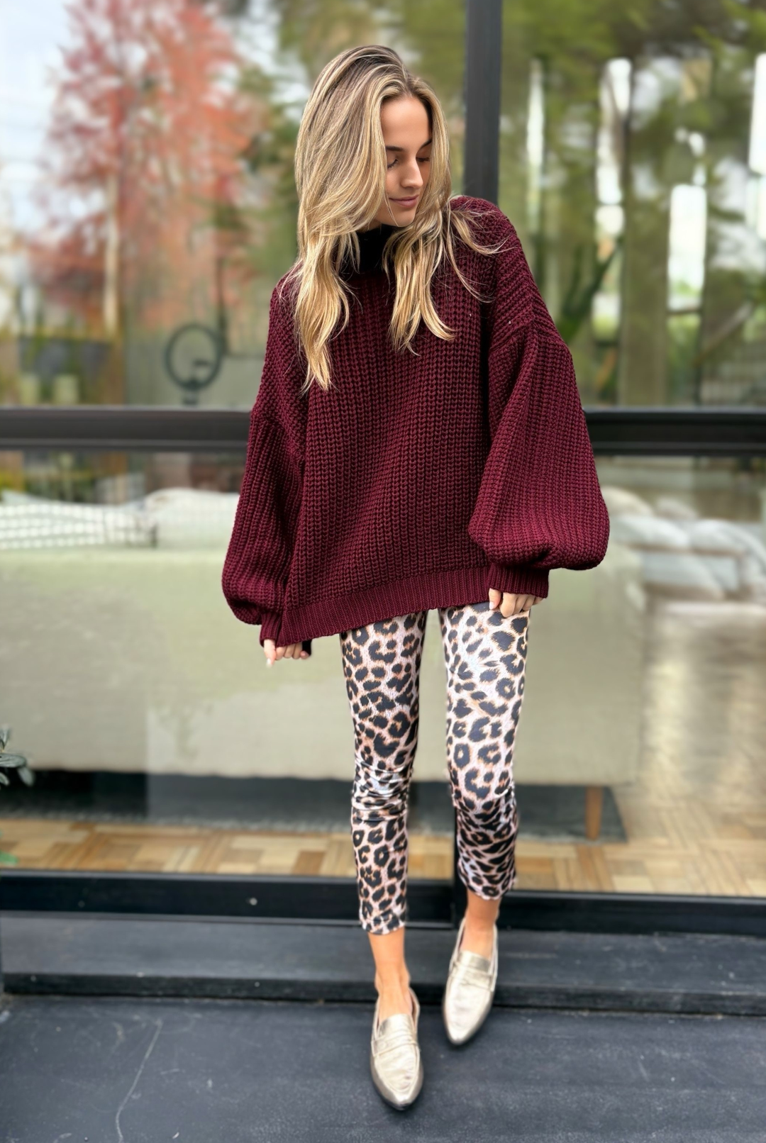 Sweater Blanca Sofía Burgundy