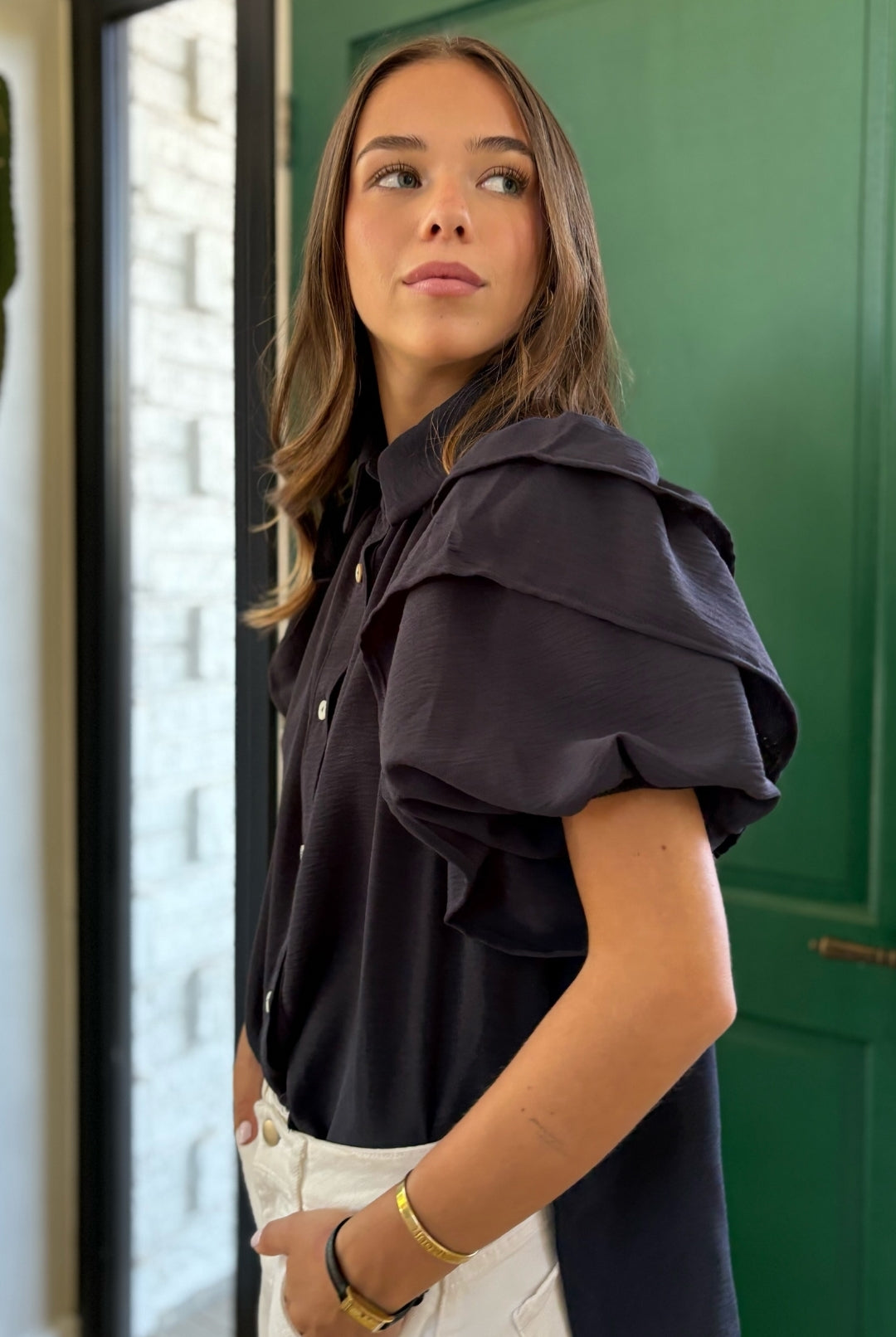 Blusa Amanda Doble Vuelo BLUE