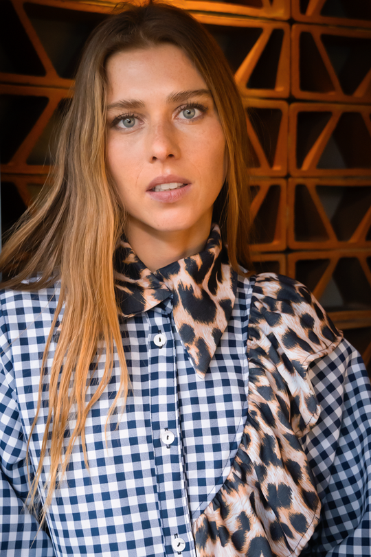 PREVENTA Blusa Edimburgo Blue Leopard