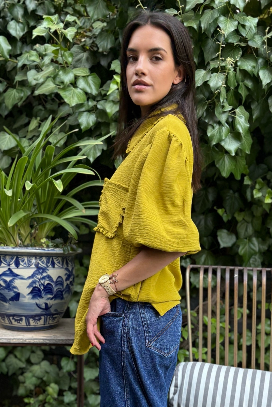 Blusa Málaga GREEN MUSTARD