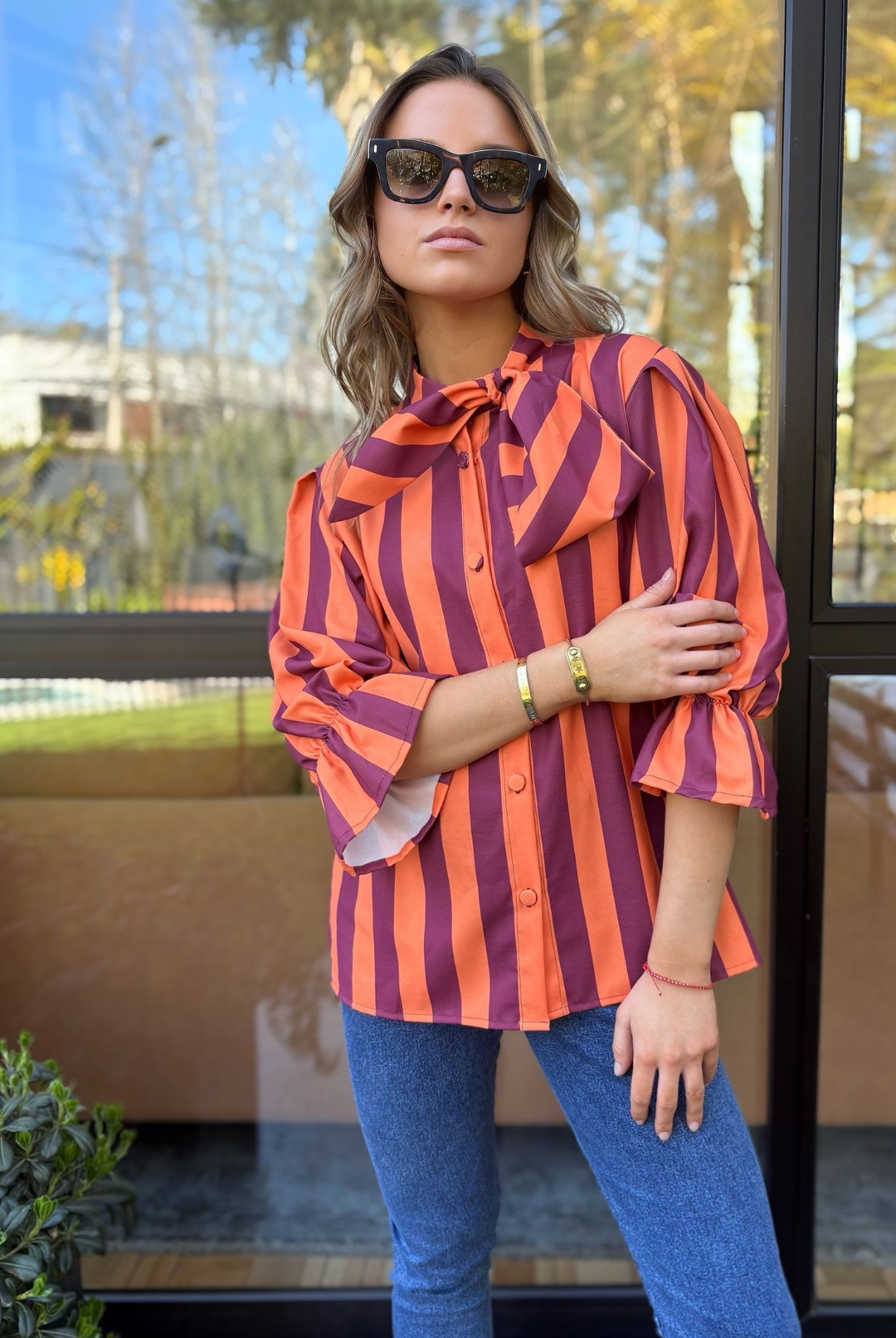 PRE VENTA BLUSA SANTORINI ORANGE
